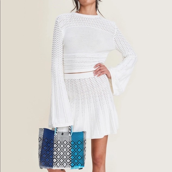 LPA x Revolve Crochet Bell Sleeve Cropped Sweater - Picture 2 of 7